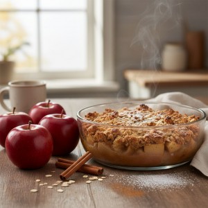 Нежнейший яблочно-коричный кранч с карамельной крошкой
