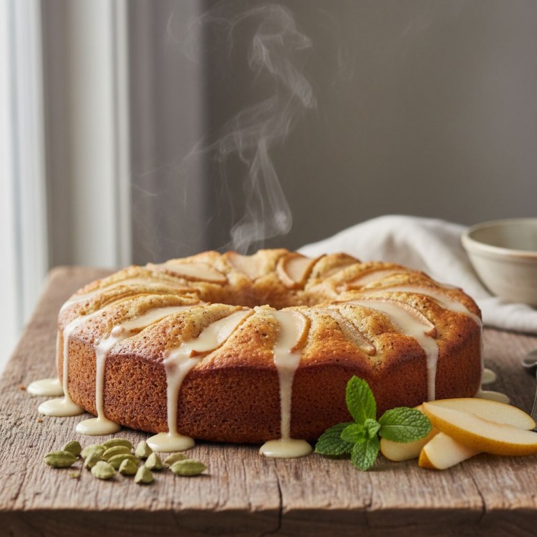 Пряный карамельный шелк с грушей и кардамоном