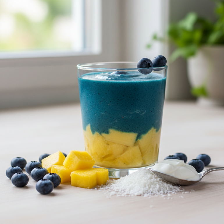 Великолепный смузи «Голубой ананас»