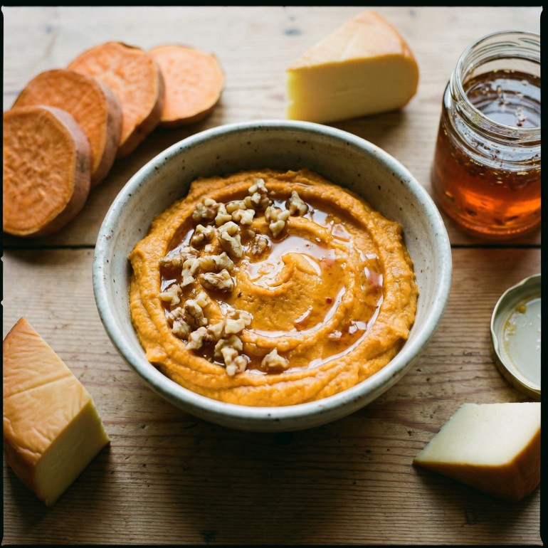 Великолепный мусс-дип «Батат-Мёд & Копчёный сыр»