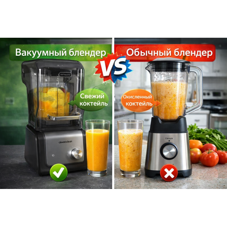 Чем вакуумный блендер лучше обычного